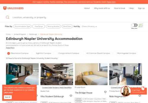 
                            10. Edinburgh Napier University Accommodation | Unilodgers.com