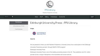 
                            3. Edinburgh University Press - PPU Library | PPU Library