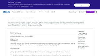 
                            3. eDirectory Single Sign-On (SSO) not working despite all documented ...