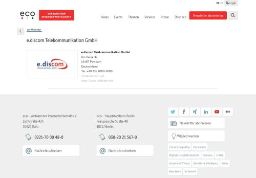 
                            11. e.discom Telekommunikation GmbH - eco