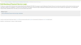 
                            4. Edit Blackbaud Payment Service Login