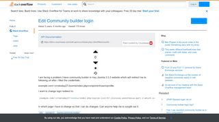 
                            6. Edit Community builder login - Stack Overflow