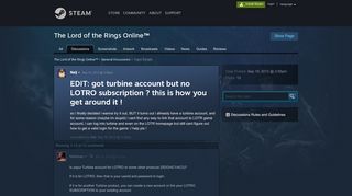 
                            11. EDIT: got turbine account but no LOTRO subscription ? this is how you ...