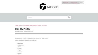 
                            5. Edit My Profile – Tagged Support