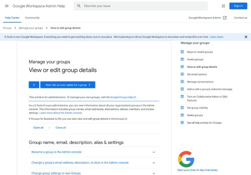 
                            11. Edit or delete groups - G Suite Admin Help - Google Support