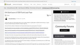 
                            9. Edit Style/Layout of CRM Portal Login Page. - Microsoft Dynamics ...