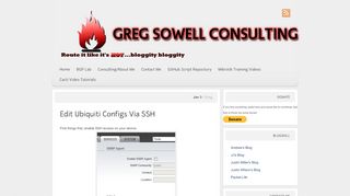 
                            11. Edit Ubiquiti Configs Via SSH | Greg Sowell Consulting