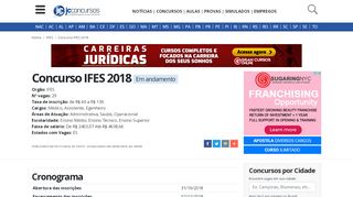 
                            9. Edital e Anexos Concurso IFES - 2019 | JC Concursos