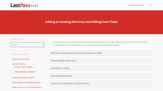 
                            6. Editing an Existing Site Entry and Editing Form Fields | User Manual