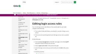 
                            6. Editing login access rules ‒ Qlik Sense - Qlik | Help