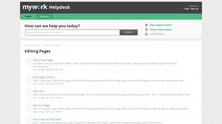 
                            3. Editing Pages : Helpdesk - MyWork Support