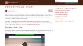 
                            12. Editing the Header Slide – Digication Help Desk