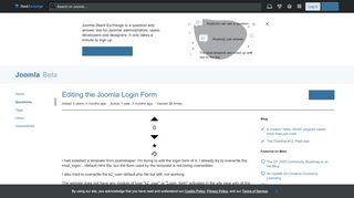 
                            8. Editing the Joomla Login Form - Joomla Stack Exchange