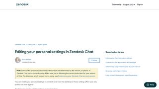 
                            12. Editing your personal settings in Zendesk Chat – Zendesk Chat