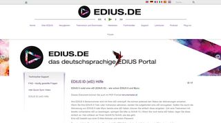 
                            5. EDIUS ID (eID) Hilfe - EDIUS