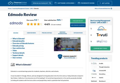 
                            10. Edmodo - FinancesOnline.com