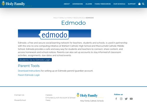 
                            12. Edmodo - Holy Family Catholic Schools