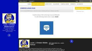 
                            9. Edmodo Login Page - Louis J. Christen Middle School