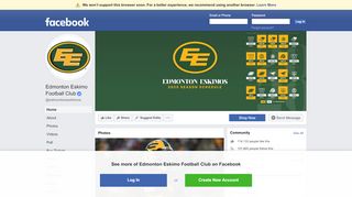 
                            8. Edmonton Eskimo Football Club - Home | Facebook