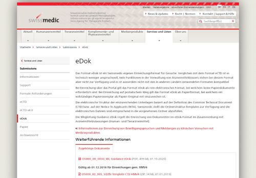 
                            4. eDok - Swissmedic