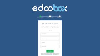 
                            4. edoobox Konto erstellen