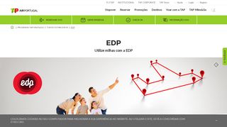 
                            8. EDP - Acumule e utilize milhas | TAP Air Portugal