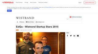 
                            13. EdQu - Wistrand Startup Stars 2015 - Wistrand Advokatbyrå