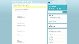 
                            12. Edri's Newbie Blog: Crack Rapidshare +plus