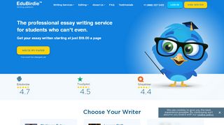 
                            10. EduBirdie: High Quality Custom Essay Writing Service