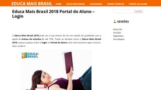 
                            13. EDUCA MAIS BRASIL 2018 Portal do Aluno - Login