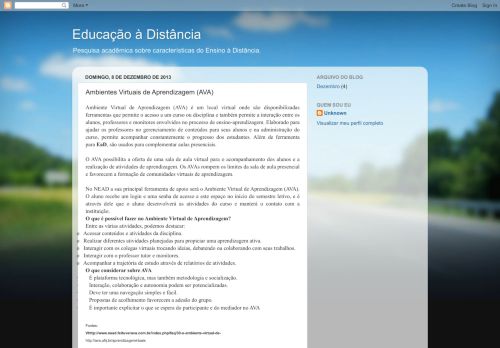 
                            11. Educação à Distância: Ambientes Virtuais de Aprendizagem (AVA)