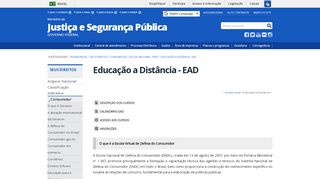 
                            7. Educação a Distância - EAD — Ministério da Justiça e Segurança ...
