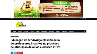 
                            11. Educação de SP divulga classificação de professores inscritos no ...