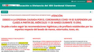 
                            6. Educación a Distancia del IES Cardenal Cisneros