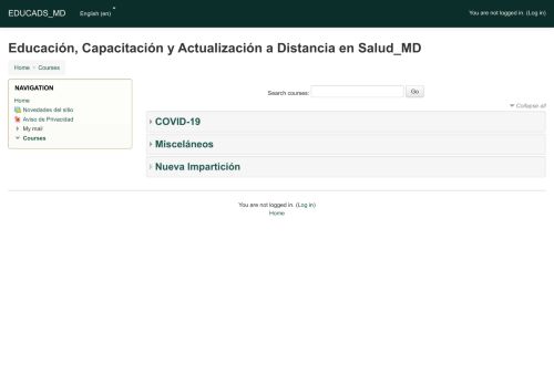 
                            4. EDUCADS_MD: Course categories - Salud