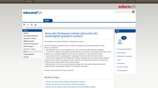 
                            4. educanet² - Kann der Hostname (schule.educanet2.ch) nachträglich ...