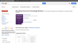 
                            11. Educating Tomorrow's Knowledge Workers: The Concept of Ecompetence ...