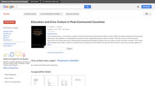
                            10. Education and Civic Culture in Post-Communist Countries