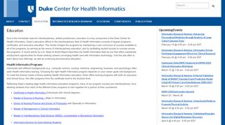 
                            7. Education | DCHI - Duke Center for Health Informatics