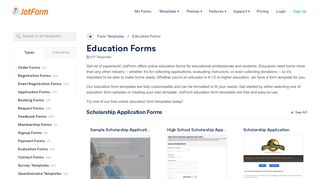 
                            2. Education Forms - Form Templates | JotForm