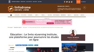 
                            6. Éducation : Le Swiss eLearning Institute, une plateforme pour ...