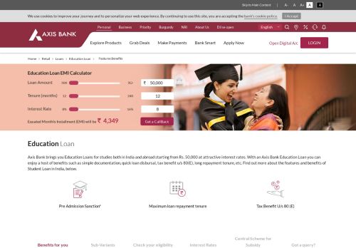 
                            1. Education Loan - Apply for Educational Loan Online With Axis Bank