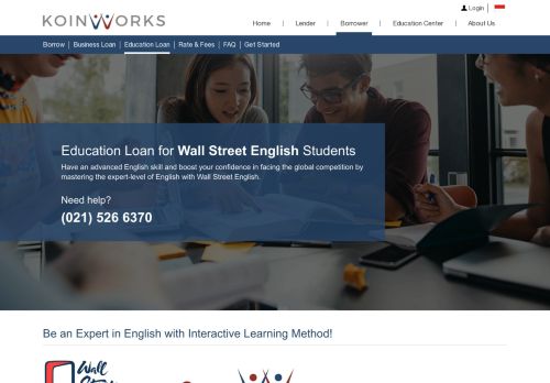 
                            7. Education Loan For Wall Street English Students | KoinPintar