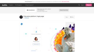 
                            6. Education platform | login page by Webland | Dribbble | Dribbble