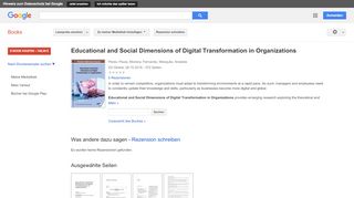 
                            12. Educational and Social Dimensions of Digital Transformation in ... - Google Books-Ergebnisseite