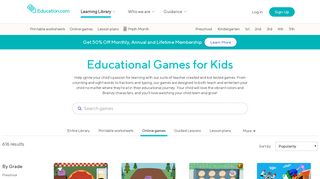 
                            9. Educational Games for Kids' Early Learning | Education.com