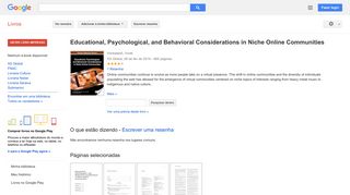 
                            9. Educational, Psychological, and Behavioral Considerations in Niche ...