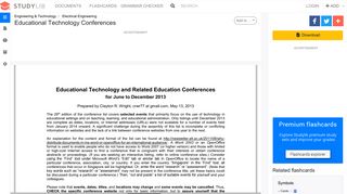 
                            7. Educational Technology Conferences - studylib.net