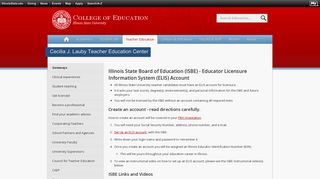 
                            7. Educator Licensure System (ELIS) | College of Education - Illinois ...