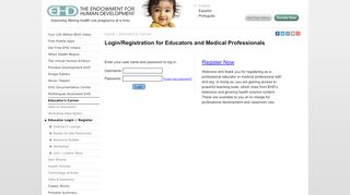 
                            10. Educator Login at EHD.ORG - The Endowment for Human Development
